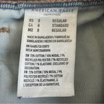American Eagle  Mom Straight Jeans Womens 8 Medium Wash Distressed Stretch Casual Photo 4