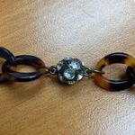 J.Crew Tigers Eye linked chain with 2 Rhinestone Balls, 8" SKU 873 Photo 3