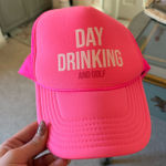 Day drinking and golf hot pink trucker hat Photo 0