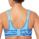 Glamorise Women's Elite Adjustable Wirefree Active Sport Bra Size 44B Blue Photo 3