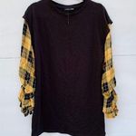 ZARA Plaid Sleeve Dress Photo 1