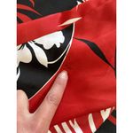 Hukilau Fashions Dress Sz 20 Red Floral Hawaiian Tropical Beach Red Black VTG Photo 9