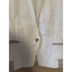 Helmut Lang White Gray Textured Linen Silk Blend Tailored Blazer Sports Jacket Photo 3