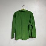 Victoria's Secret  Green Vintage Satin Blouse Sz S Photo 8