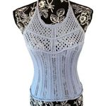 Almost Famous Knit Tank Top Woven Crochet Macrame Photo 0