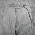 Ralph Lauren Lauren  Women Pajama Set Gray Pinstripe Crop Pants Top XL Loungewear Photo 7