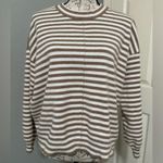 Splendid x Cella Jane Striped Front Seam Sweater new without tags. Size L brown Photo 7