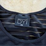 DYI  Black Mesh Oversized Striped Tank Sz XS Photo 2