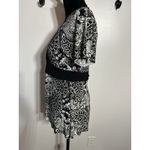 B.Moss Tailor Babydoll Top Y2K VTG Corp Fairy Core Black White Paisley Sz.Medium Photo 2