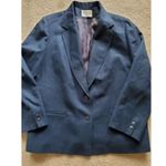 Pendleton VTG  100%‎ Pure Virgin Wool Navy Blue Blazer Jacket Woman’s Size… Photo 7