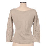Vintage Jeffrey & Dara Silk Cream Sequin Pullover Blouse Sweater Size M Medium Tan Photo 1