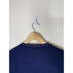 Jerzees Sweatshirt Snowman Applique Women Size Large Navy Blue Embroidered Photo 4