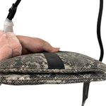 T Tahari NWT Taryn Crossbody Bag Black Gray Snakeskin Embossed Leather Small Photo 4