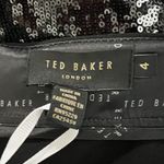 NEW Ted Baker Hoopss Check Sequin Embellished Sparkle Mini Skirt Black White 10 Photo 1