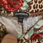 Chances R Vintage Floral Leopard Maxi Skirt Boho Fall Statement Large Edgy Roses Brown Photo 3