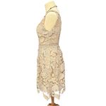Romeo + Juliet Couture  Beige Crochet Lace Overlay Sleeveless Dress Size Small Photo 3