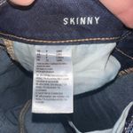 American Eagle dark wash distressed size 8 long Skinny jeans Photo 1