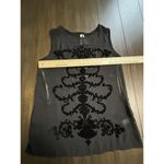 Kische Velvet Burnout Tank Black Linen Blend SIze Small Photo 2