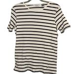 White & Black Stripe Top Women’s Large Shirt Chaus Sport Design Supplex Spandex! Photo 2