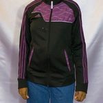 Adidas  black and purple accented track jacket Photo 0