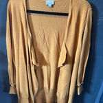 Avenue  Women's Golden Yellow Open Front Cardigan Photo 0