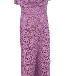 Lela Rose Deedie Gown Floral Guipure Lace Orchid Purple Pink Size 16 Purple Photo 1