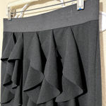 Ali Miles Black Mini Skirt Size 4/S Ruffled pencil Pull on stretchy Photo 1
