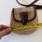 Tignanello Mini Crossbody Leather Purse Bag Handbag Classic Beige Brown Tan Photo 7