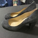 Ann Taylor  MADE IN ITALY NAVY LEATHER SUEDE SHOES Approx 4” Heel. CLEAN Photo 4