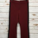 Ganni NWT Bootcut Lace Panel Trousers - Burgundy - XS* Photo 14
