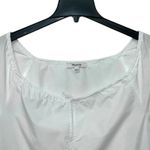 Madewell  White Poplin Flutter Sleeve Dress Size Small Pockets Beach Resort‎ Photo 2