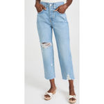 Veronica Beard  Blake Crop Classic Straight High Rise Jeans Photo 2
