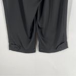 Locker Room Satin Black Adjustable Hem Relaxed Straight Leg Pleated Pull Photo 7