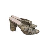 Loeffler Randall Snake Print Leather Knot Sandals Heels Size 6.5 Photo 3