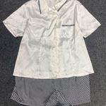 Victoria's Secret  Short Sleeve Shorts Pajama Set Black White Checkerboard Large Photo 0