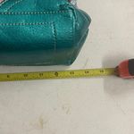 Kathy Van Zeeland  Turquoise‎ Patent Leather Multicolor Satin Fabric Shoulder Bag Photo 11