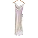 B Darlin Sequined Cowlneck Lace-Up-Back Gown Size 12 Iridescent $129 Photo 2