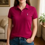 Ralph Lauren  Sport Slim Fit Pink Polo – Size Small Photo 3