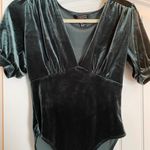 Forever 21 Velvet Short Sleeve Bodysuit Photo 2