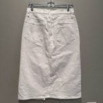 J.Crew White Denim Pencil Skirt with Front Slit Sz 27 Style AK112 Photo 1