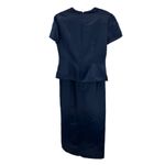 Liz Claiborne  Nights navy beaded 8 floor length gown mother bride groom formal Photo 1