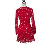 Love Fire Dress‎ Womens Red Size XS Large SleeveFloral Lace V Photo 4