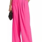 Alice + Olivia Size 6 Pompey Hot Pink Pleated Wide Leg Trousers Pants Photo 13