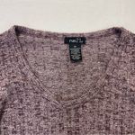Rue 21 Ribbed V-neck T-shirt Size XS heather purple plum long sleeve tee Photo 1