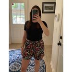 ATM Anthony Thomas Melillo Floral Satin Printed Black Combo Shorts size 6 Photo 11