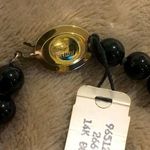 Onyx Black 14k Gold & Cultured Pearls Necklace NWT Photo 9
