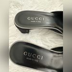 Gucci Authentic  Mule Slides Kitten Stingray Heel Shoes 7.5‎ 7 1/2 Photo 3