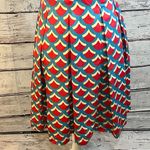 CK BRADLEY Sundress Silk Blend w Red/Blue Fish Scales Pattern Photo 3