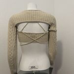 Edikted  Women's S Cream Woven LS Sleeve Shrug and Tube Top Y2K Stretch (b15b) Photo 1