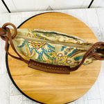Liz Claiborne  Linen Canvas Paisley Floral Shoulder Mini Hobo Bag Photo 8